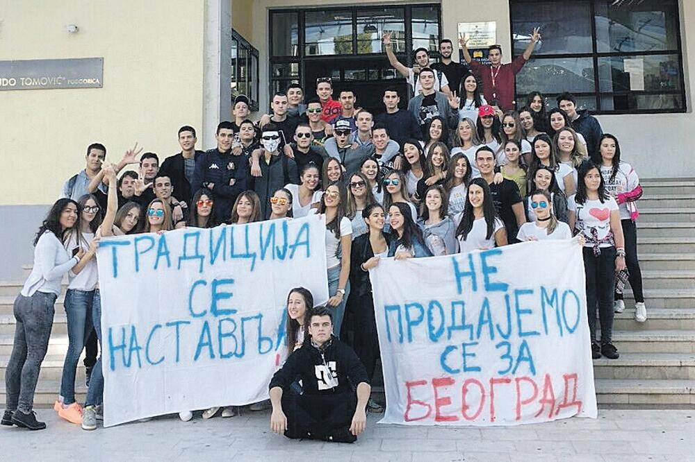 Gimnazija Slobodan Škerović štrajk, Foto: Privatna arhiva