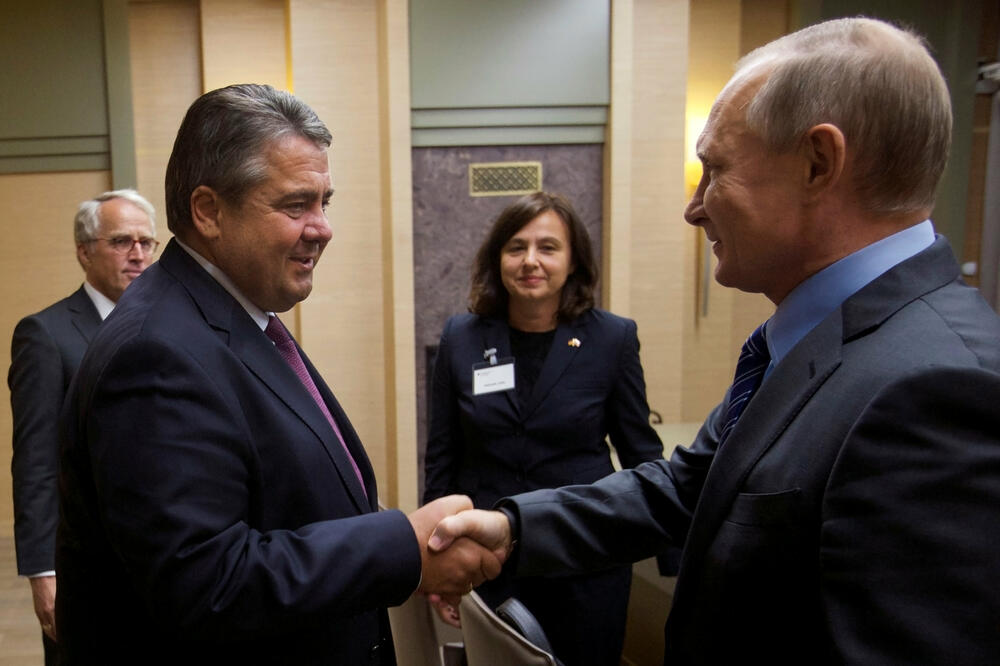 Zigmar Gabrijel, Vladimir Putin, Foto: Reuters