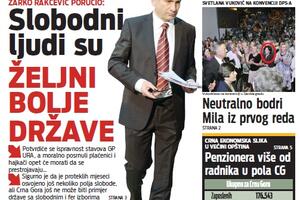 U "Vijestima" čitajte: Slobodni ljudi su željni promjena; Ko...
