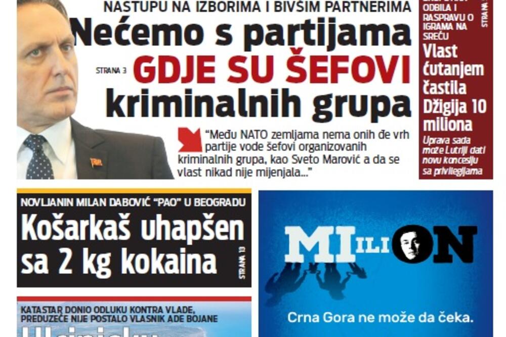 Naslovna 17.9., Foto: Vijesti