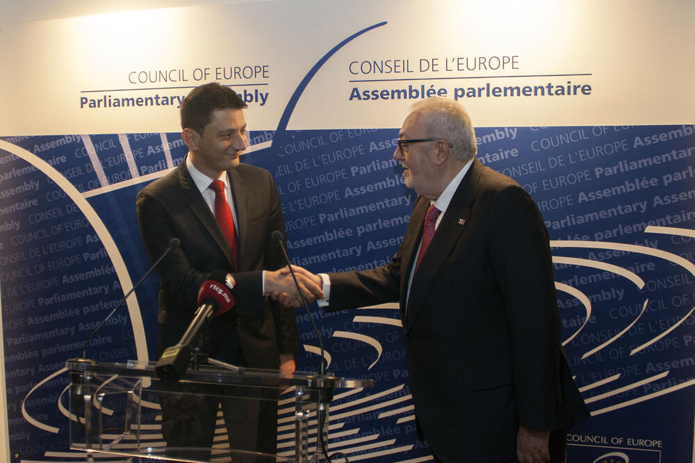 Darko Pajović, Pedro Agramunt, Foto: Skupština Crne Gore