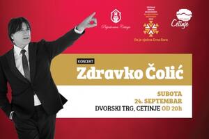 Koncert Zdravka Čolića na Cetinju 24. septembra