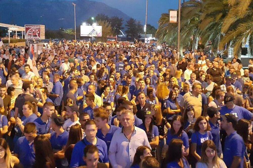 Demokratski front skup Budva, Foto: Demokratski front