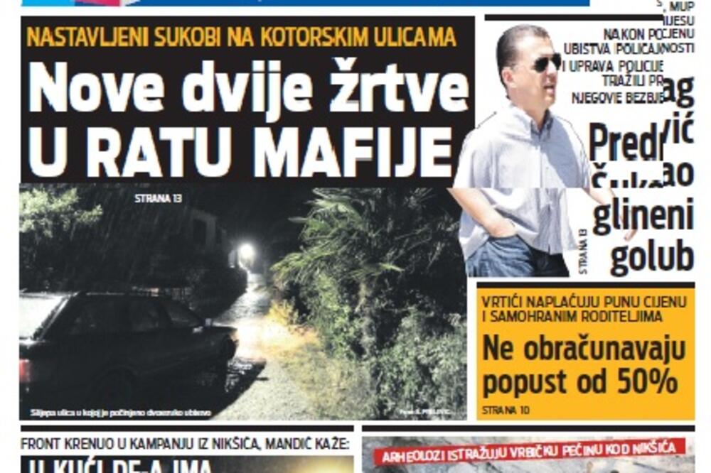 Naslovna 6.9., Foto: Vijesti