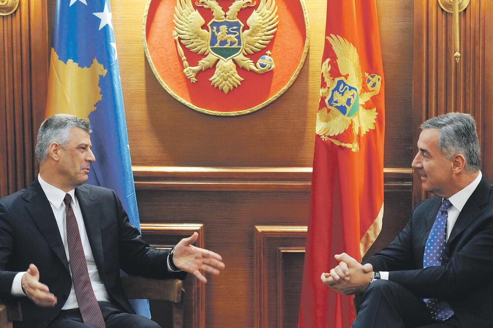Hašim Tači, Milo Đukanović, Foto: Savo Prelević
