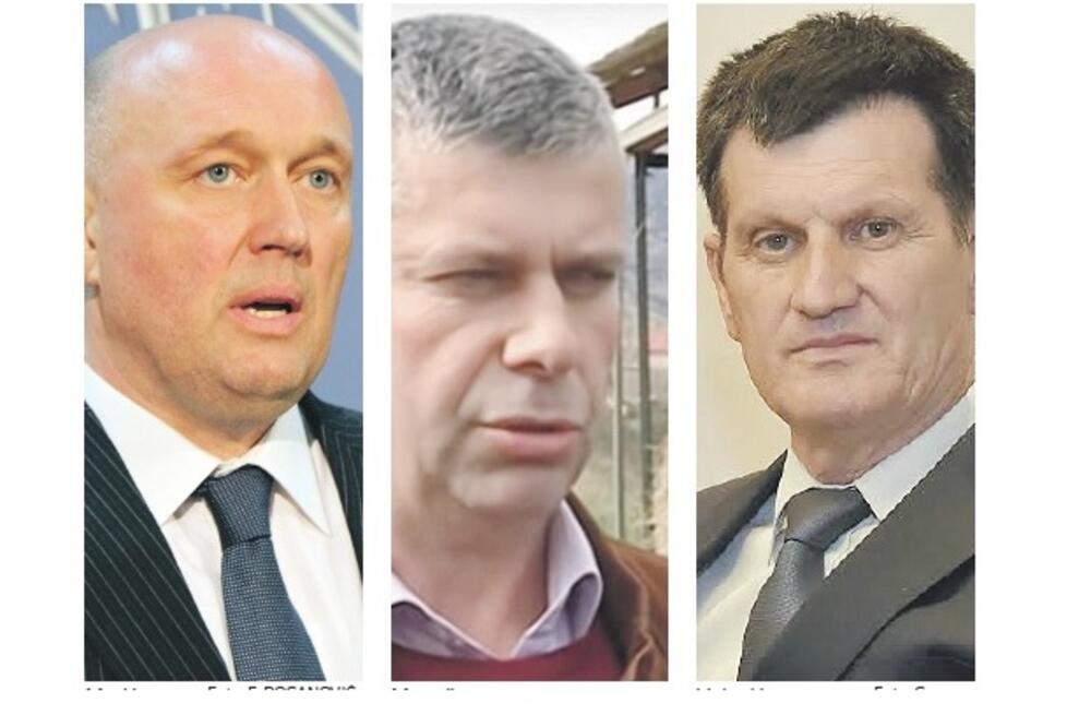 Boris Marić, Budimir Mugoša, Milorad Vujović, Foto: Vijesti