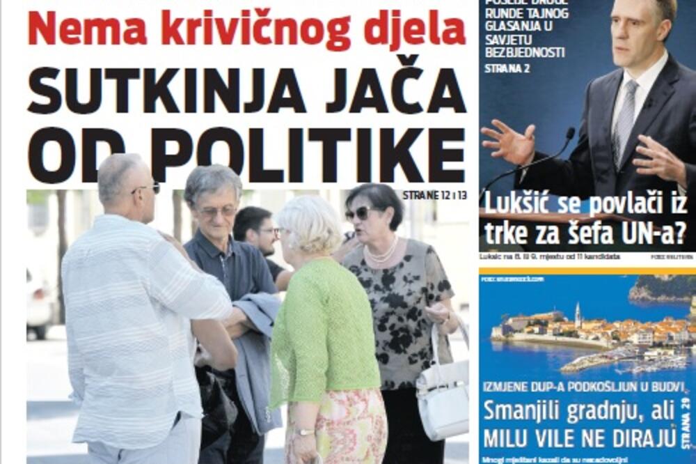 naslovnica 6. avgust, Foto: Vijesti online