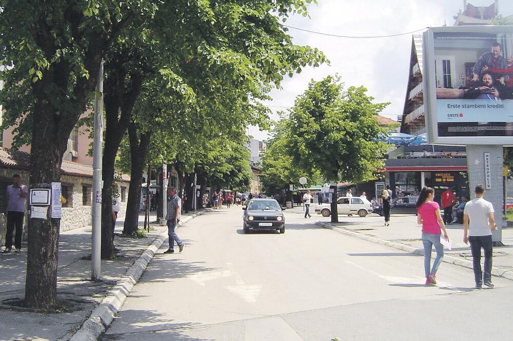 glavna gradska ulica Pljevlja, Foto: Goran Malidžan