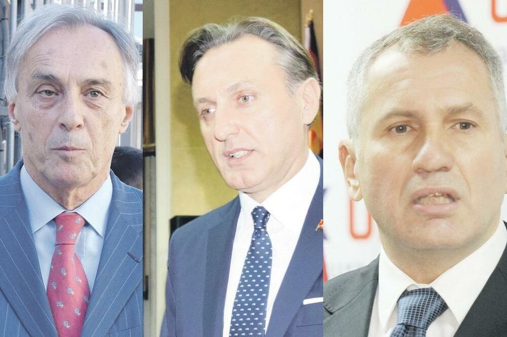 Miodrag Lekić, Ranko Krivokapić, Žarko Rakčević, Foto: Arhiva Vijesti