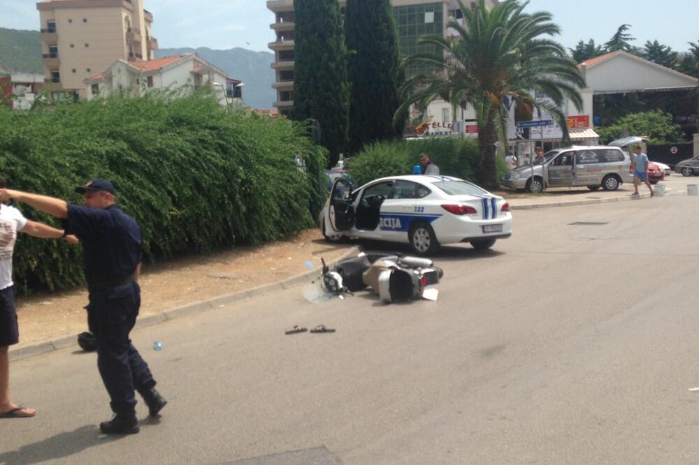 Budva, pad s motora, Foto: Vuk Lajović