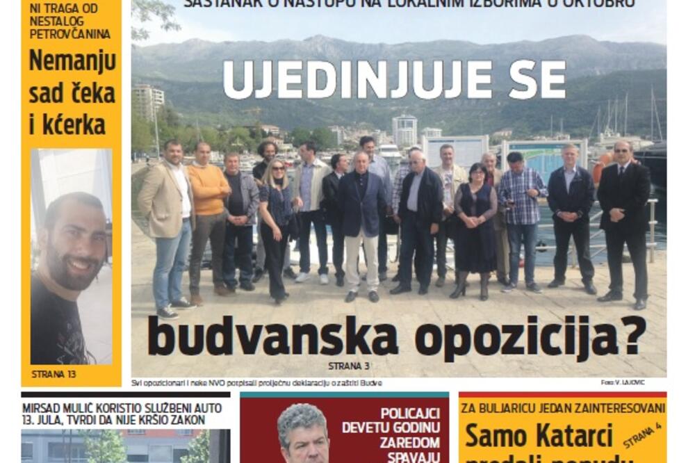 Naslovna 19. jul, Foto: Vijesti