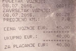 Vozio se od Budve do Kamenova, a platio kao do Podgorice