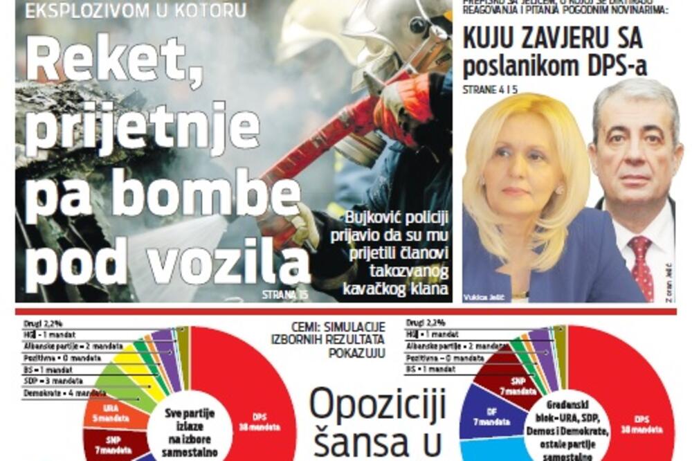 Naslovna 7. jul, Foto: Vijesti