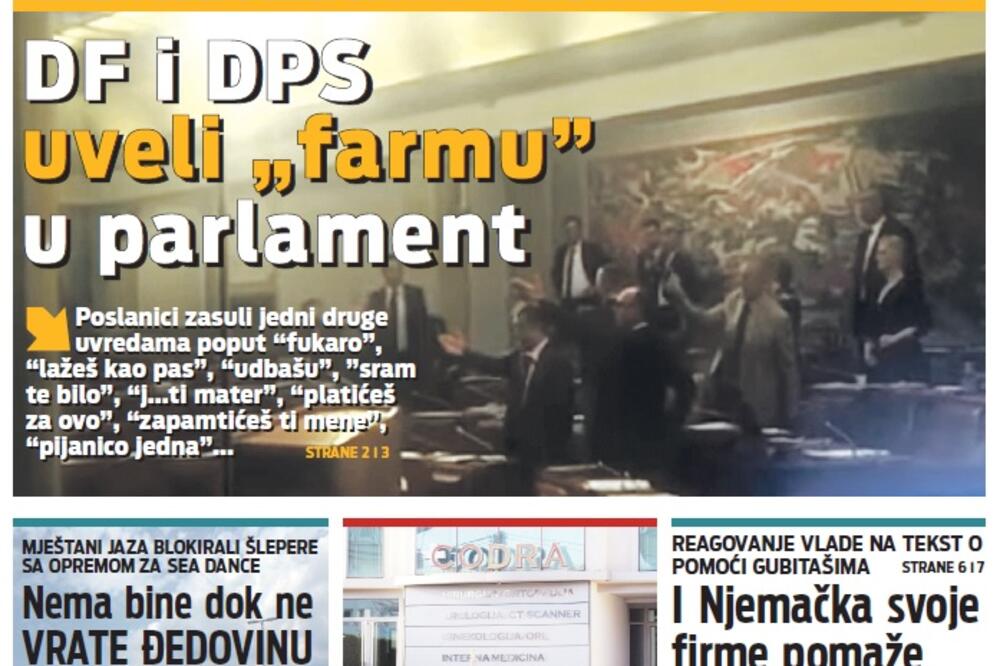 naslovna strana, Foto: Vijesti online