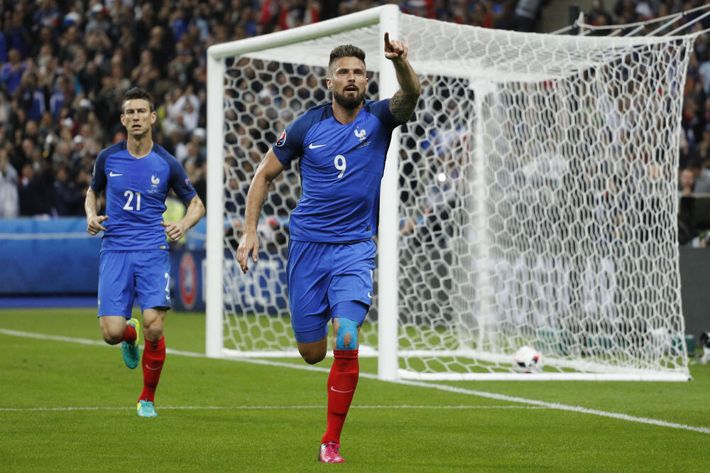 Olivije Žiru Euro 2016, Foto: Reuters