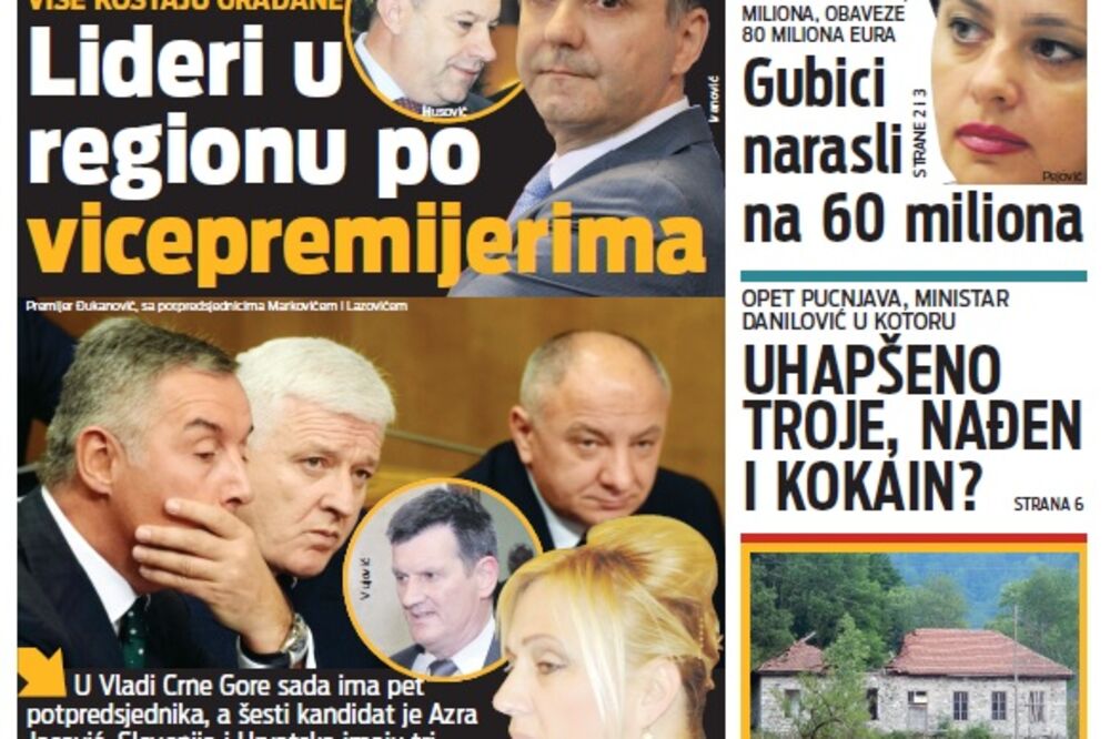 naslovna strana, Foto: Vijesti online