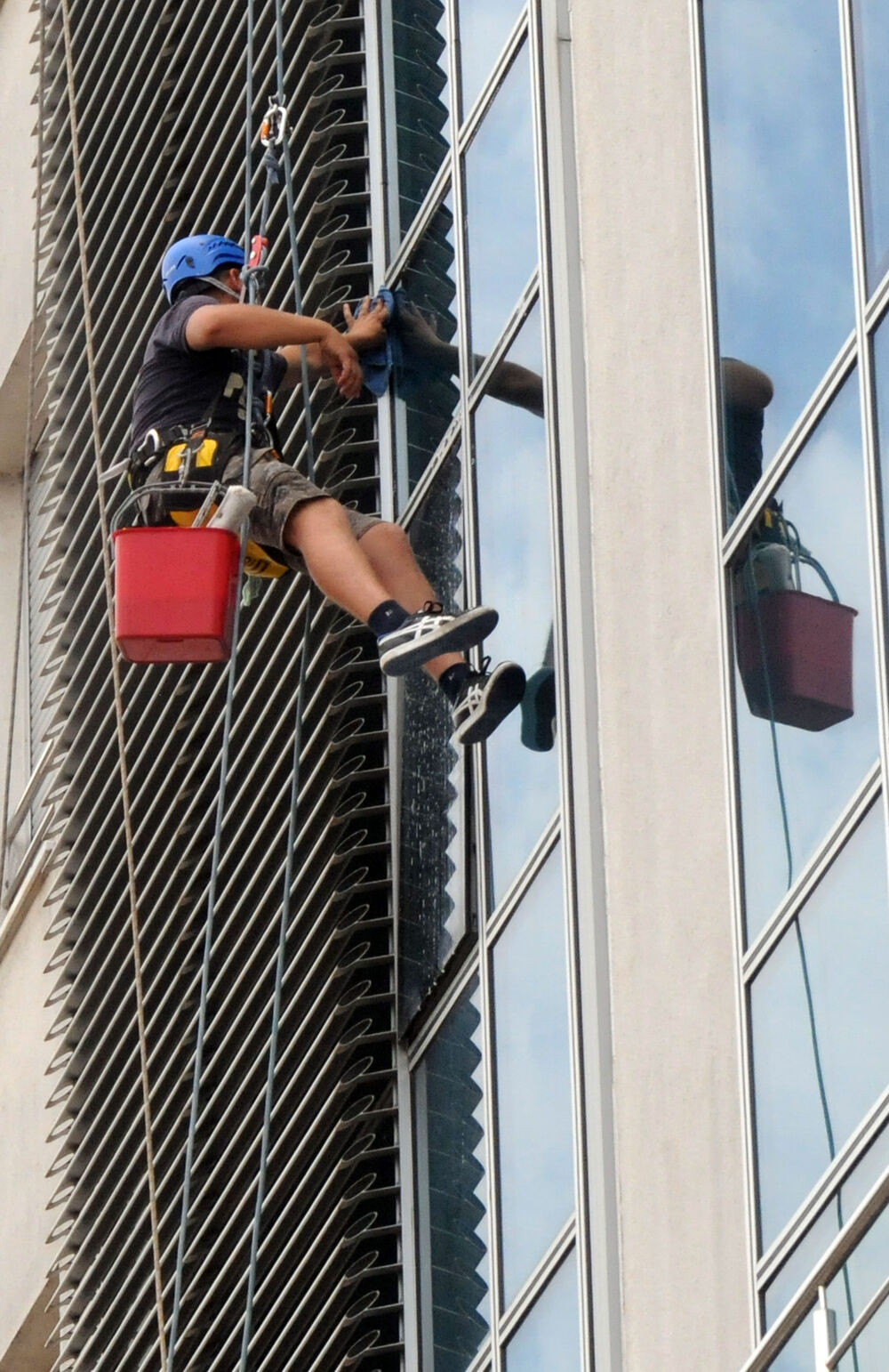 alpinisti, pranje prozora