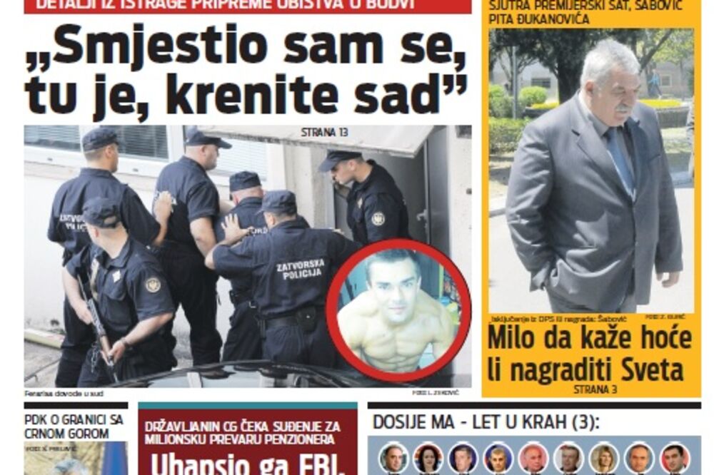 Naslovna 30. maj, Foto: Vijesti online