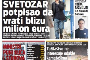 Danas u Vijestima: Svetozar potpisao da plati blizu milion eura;...