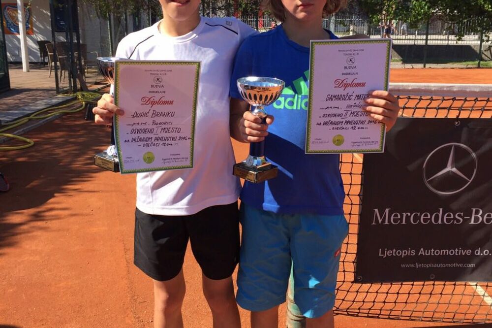 Branko Đurić i Matija Samardžić, Foto: Teniski savez Crne Gore