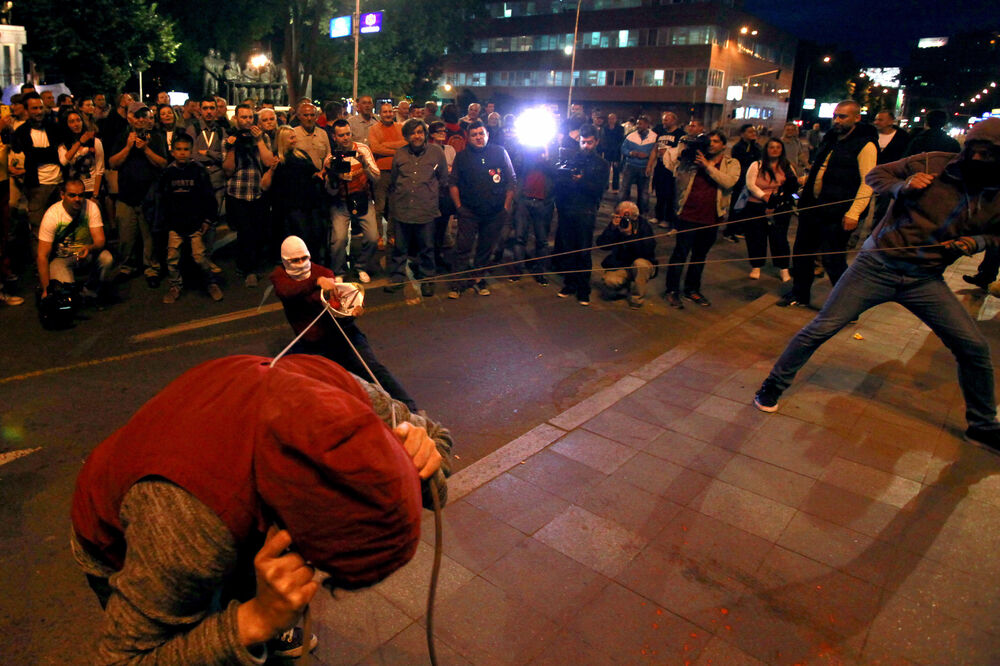Makedonija, protest, Foto: Beta-AP