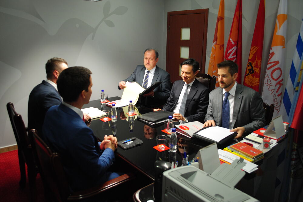 Aleksa Bečić, Hojt Brajan Li, Foto: Demokratska Crna Gora