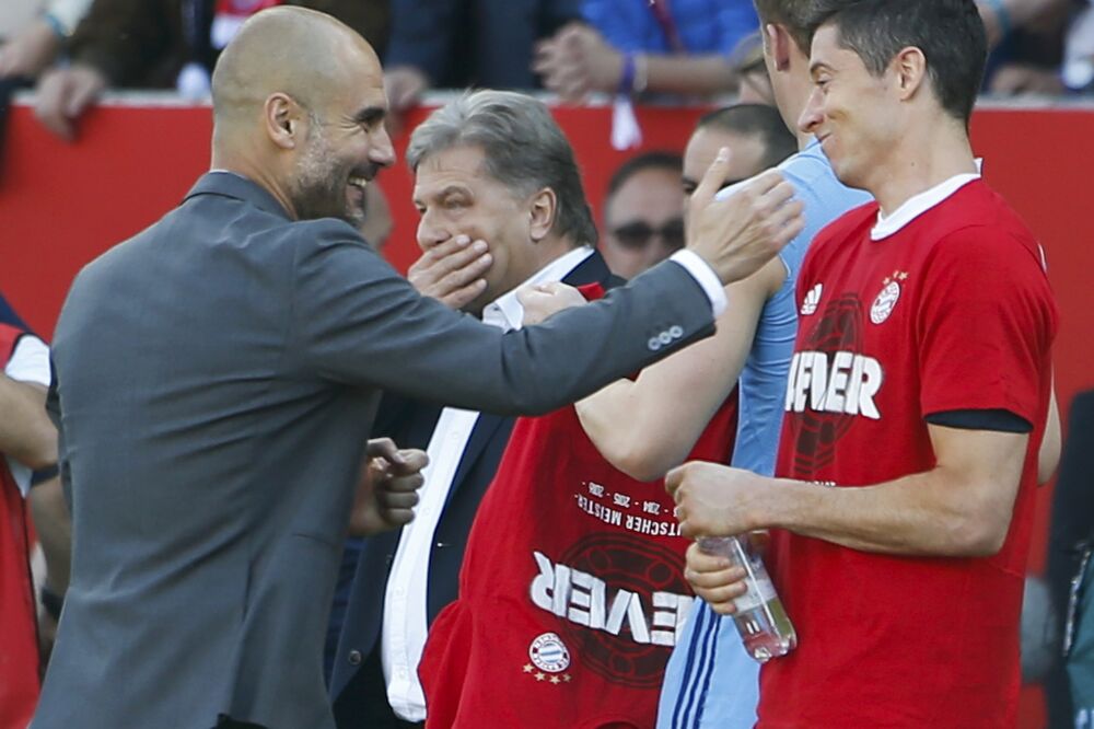 Robert Levandovski i Pep Gvardiola, Foto: Reuters