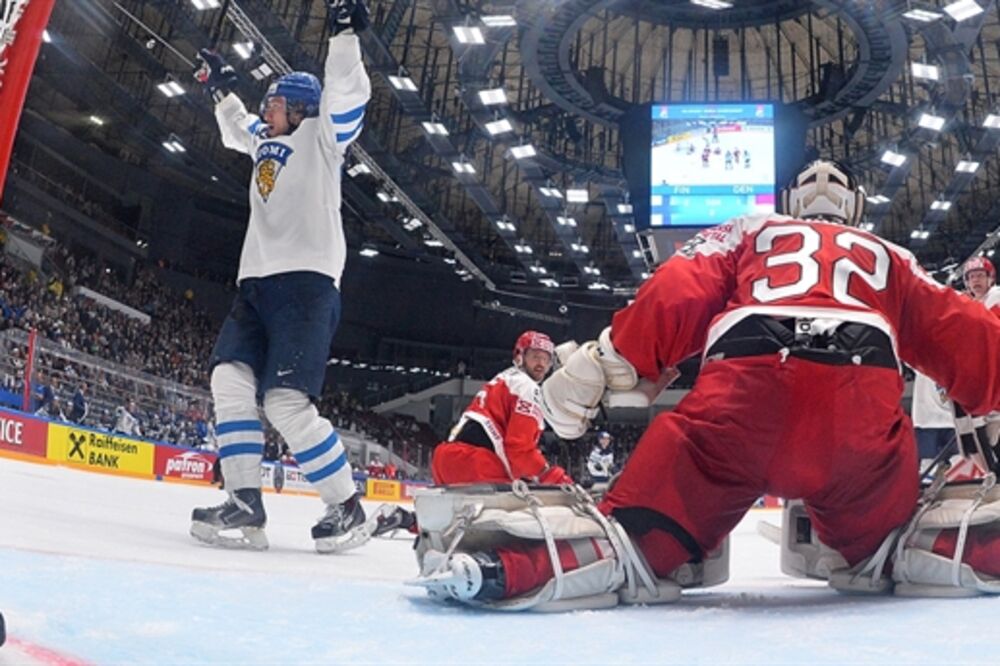 Finska - Danska hokej, Foto: Www.iihfworlds2016.com
