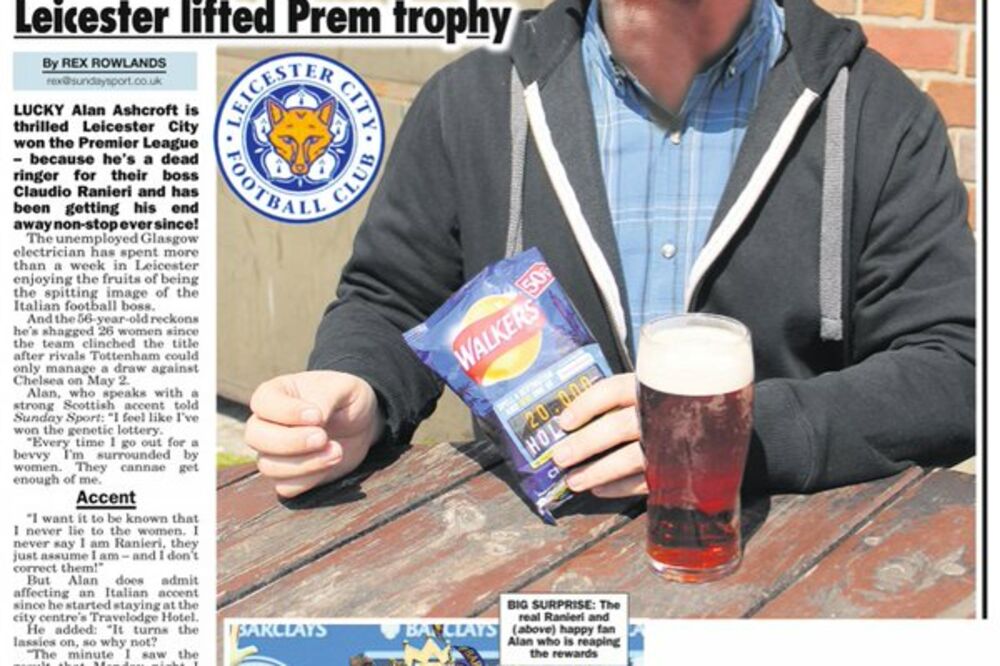 Dvojnik Klaudija Ranijerija, Foto: Sun