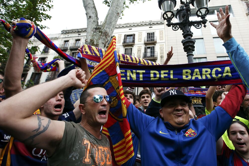 Navijači Barselone, Foto: Reuters