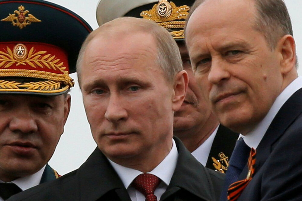 Vladimir Putin, Sergej Šojgu, Aleksander Bortnikov, Foto: Reuters