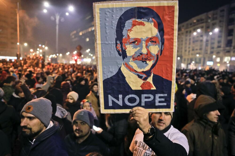Sa protesta u Bukureštu, Foto: Beta