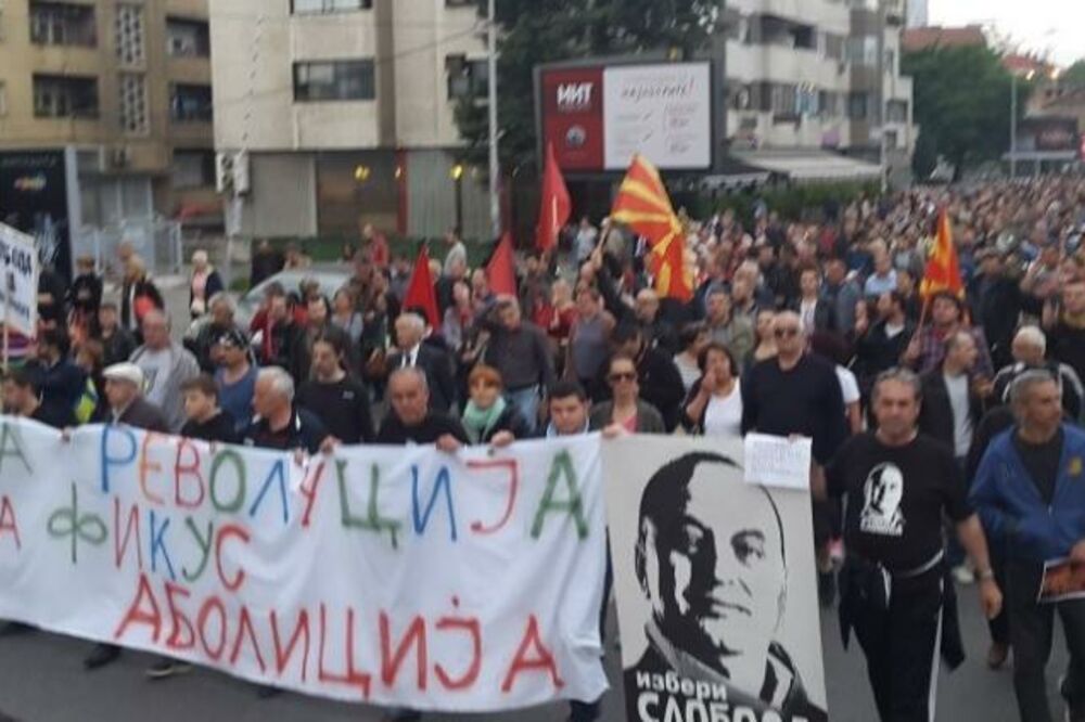 Skoplje protest, Foto: Twitter.com