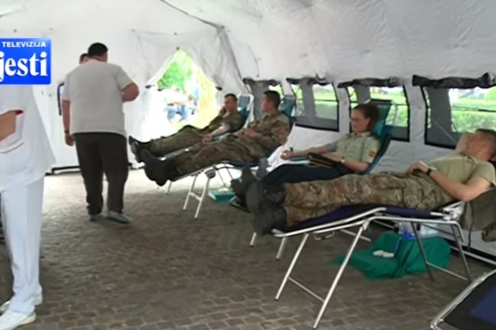 Vojska davanje krvi, Foto: Screenshot (TV Vijesti)