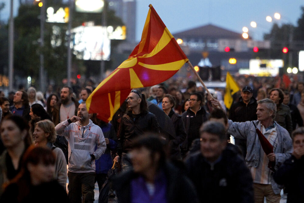 Makedonija, Skoplje, protest, Foto: Beta-AP