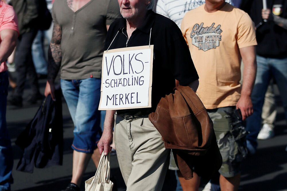 protest protiv Angele Merkel, Foto: Reuters