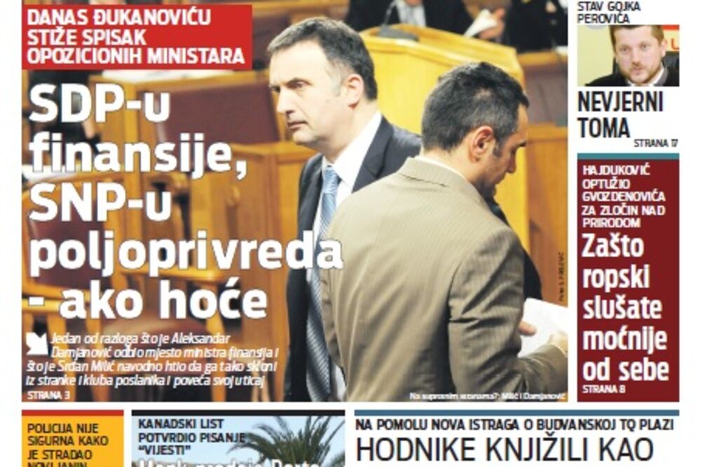 Naslovna 3. maj, Foto: Vijesti