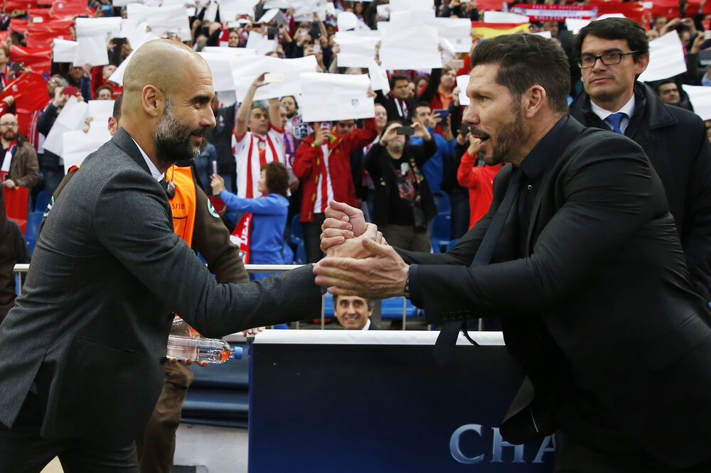 Pep Gvardiola i Dijego Simeone, Foto: Reuters