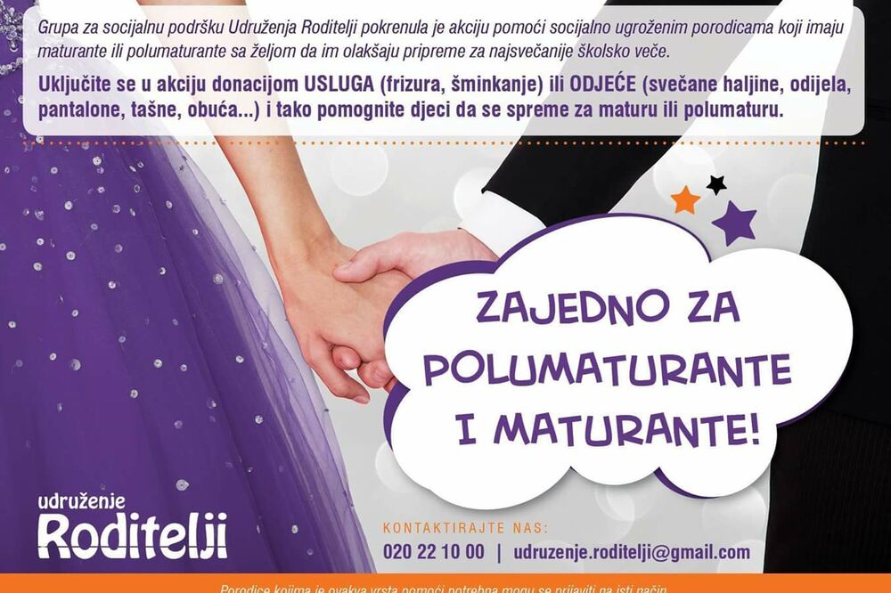 Zajedno za polumaturante i maturante, Foto: Udruženje Roditelji