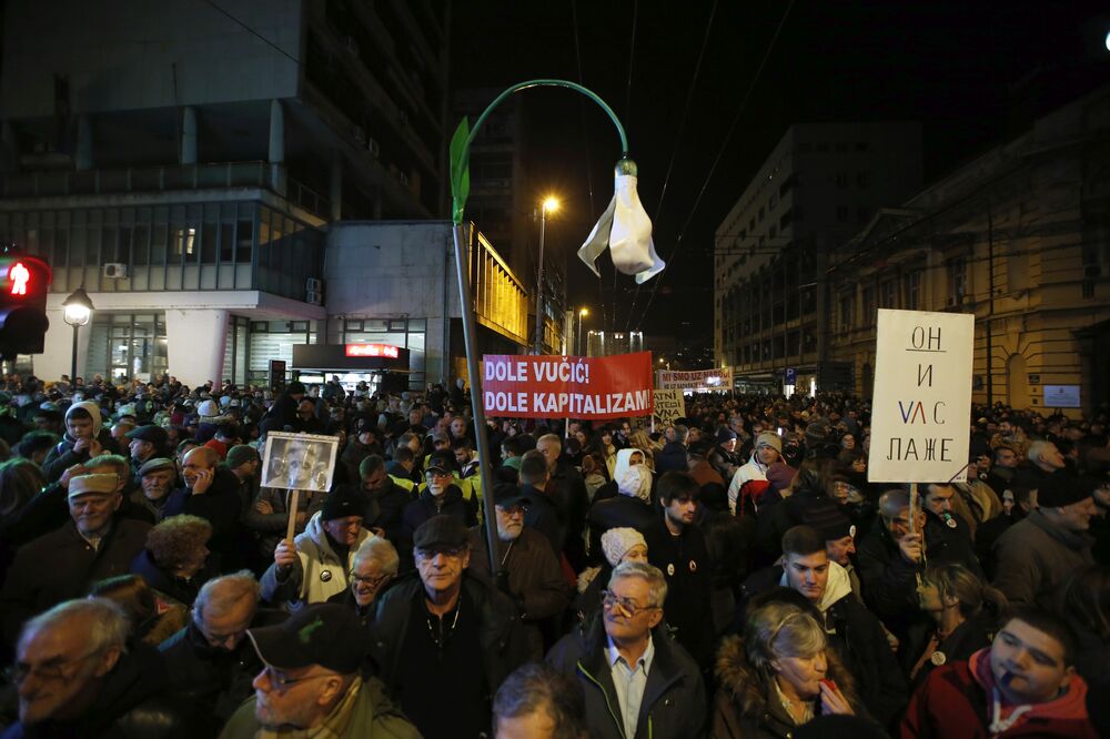 Sa jednog od protesta  (ilustracija), Foto: Darko Vojinović/Beta-AP