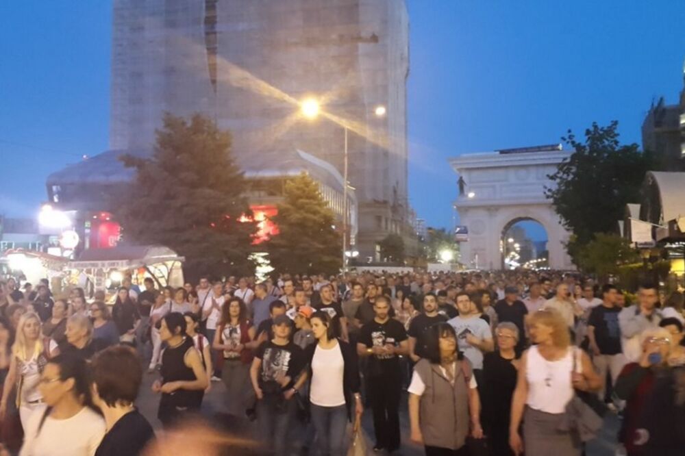 Skoplje protest, Foto: Twitter.com