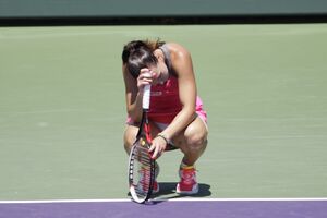 Jelena Janković surrendered the match in the 2nd round after playing five points...