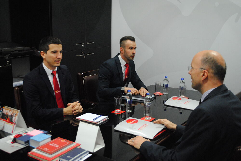 Aleksa Bečić, Robert Hloben, Foto: Demokratska Crna Gora