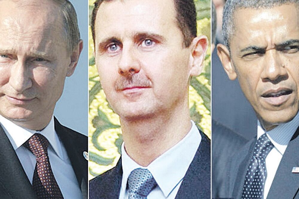 Putin, Al Asad, Obama