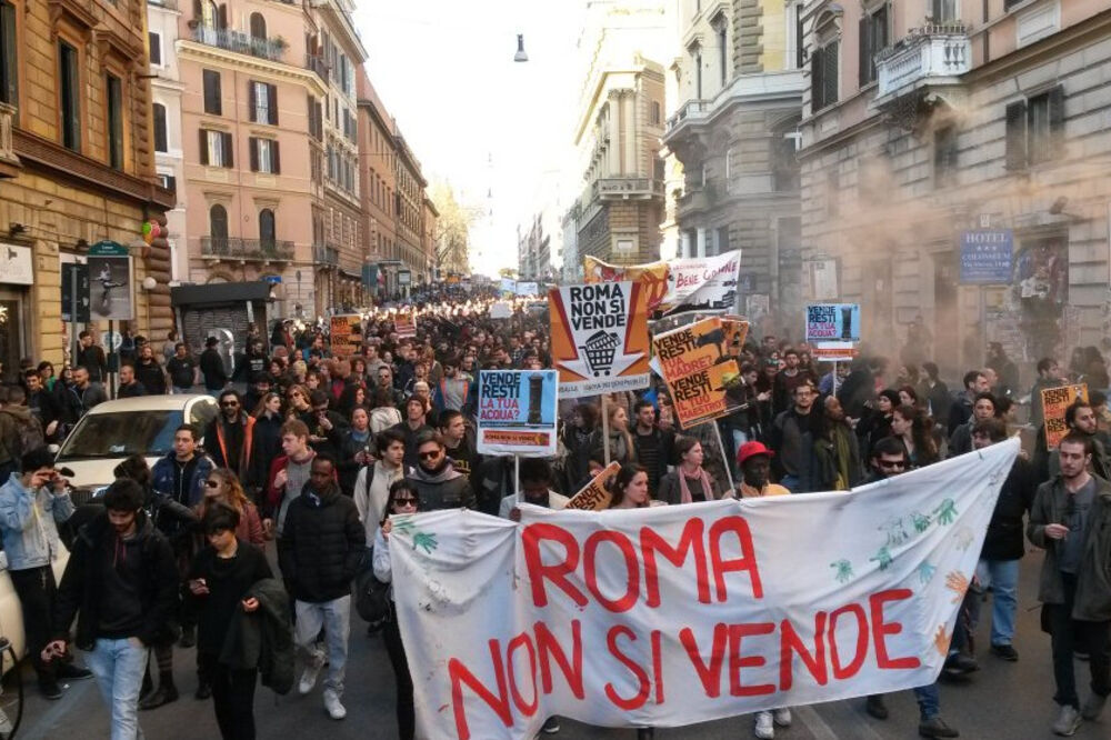 Demonstracije Rim, Foto: Twitter