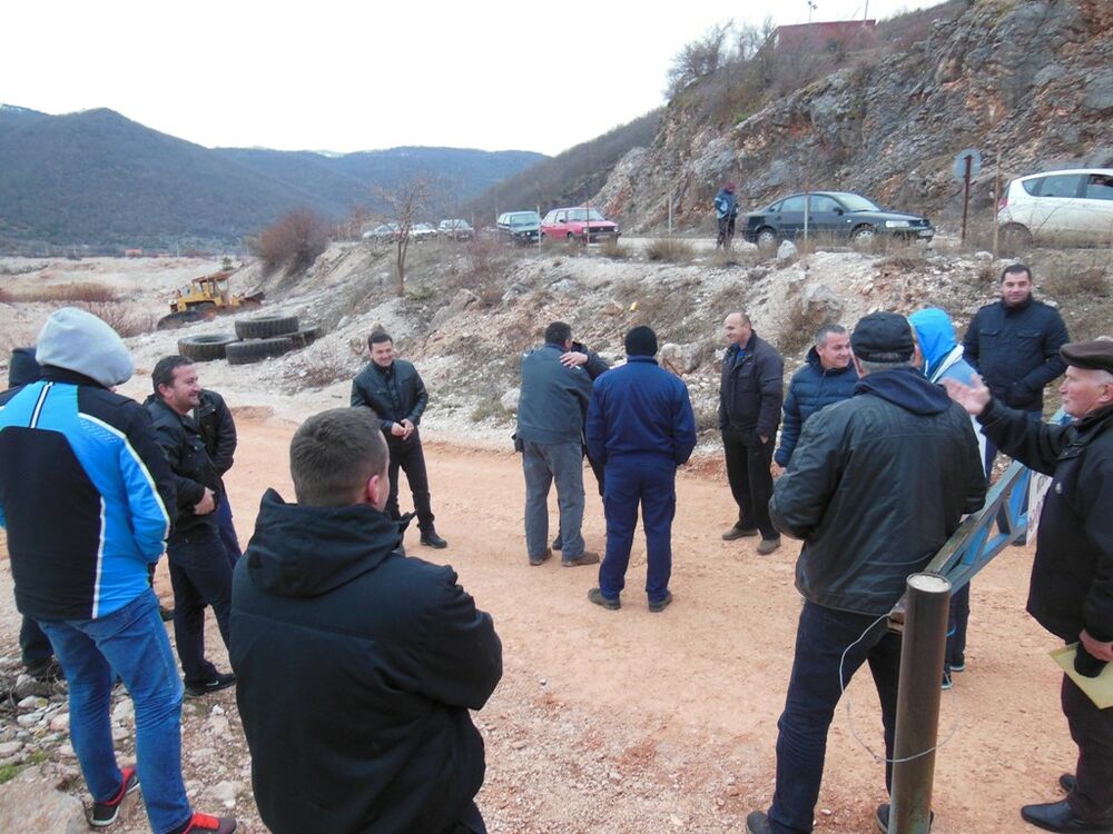 Radinici Boksita, protest