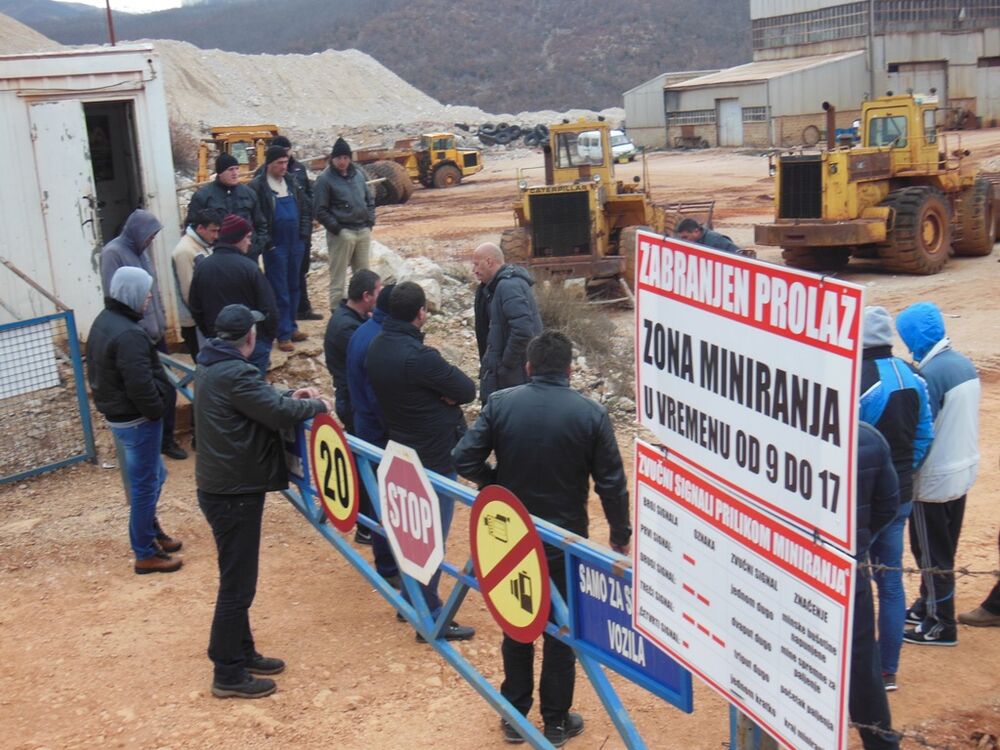 Radinici Boksita, protest