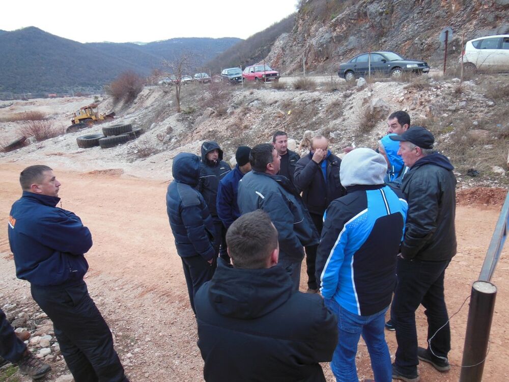 Radinici Boksita, protest