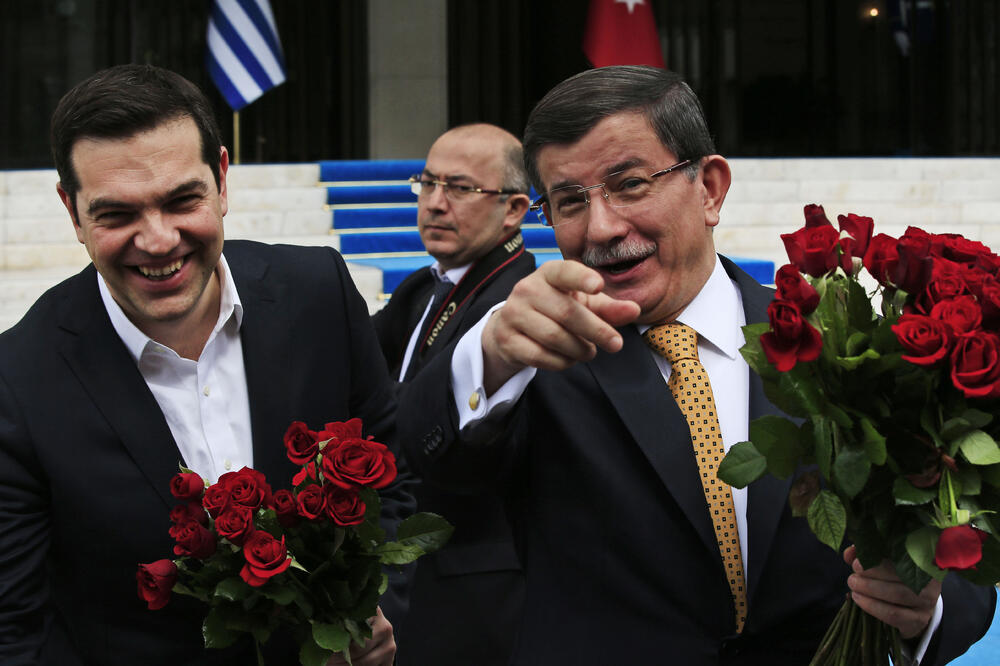 Aleksis Cipras, Ahmet Davutoglu, Foto: Beta-AP