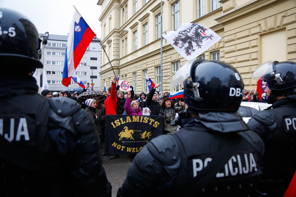 Ljubljana, protest, Foto: Beta-AP